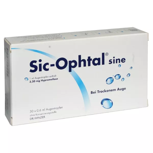 SIC Ophtal sine Einzeldosispipette Augentropfen 30X0,6 ml