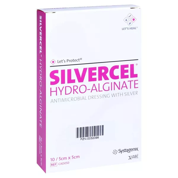 Silvercel Hydroalginat Verband 5x5 cm 10 St