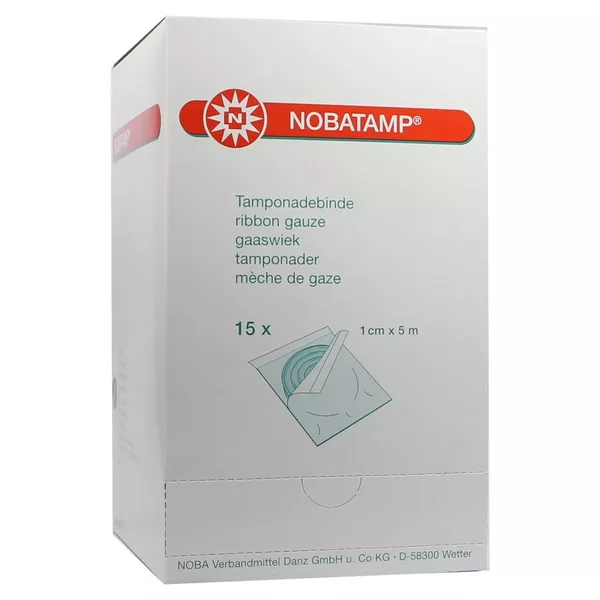 Nobatamp-steril Tamponadebinde 1 cmx5 m 15 St