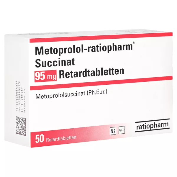 METOPROLOL-ratiopharm Succinat 95 mg Retardtabl. 50 St