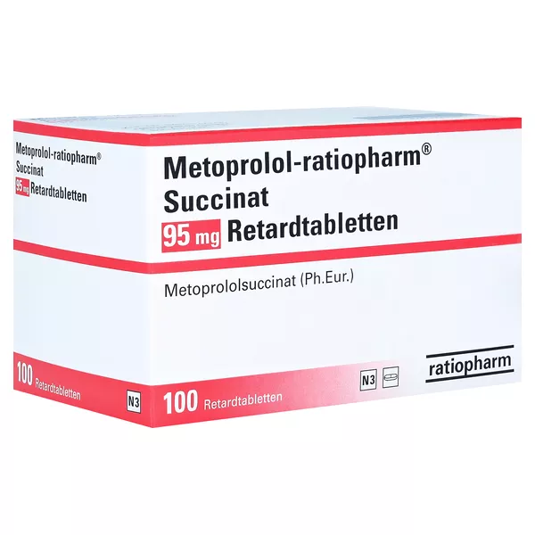METOPROLOL-ratiopharm Succinat 95 mg Retardtabl. 100 St