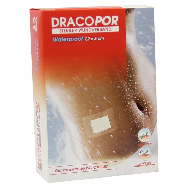 DracoPor Waterproof Wundverband 5x7,2cm steril 25 St