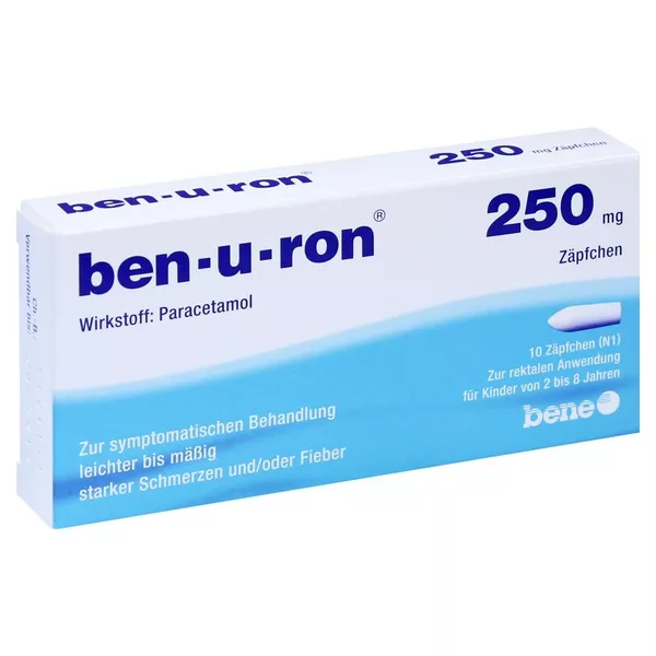 Ben-u-ron 250 mg Kleinkindersuppositorien, 10 St.