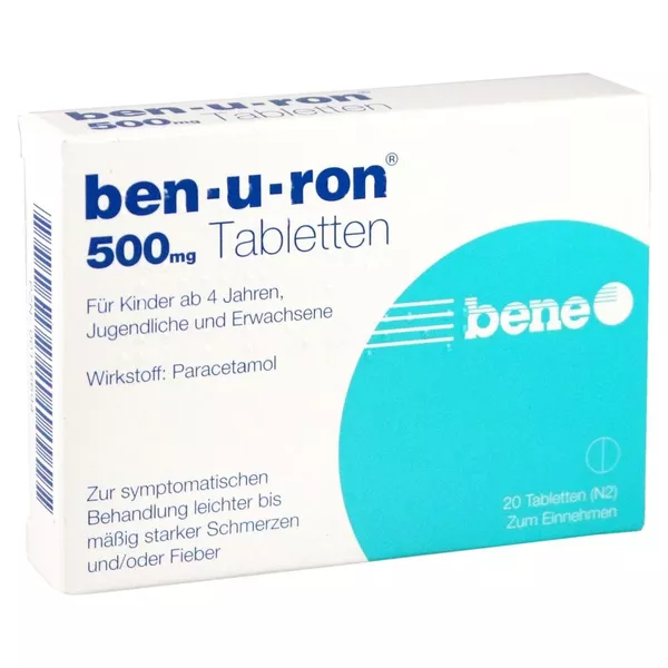 Ben-u-ron 500 mg Tabletten, 20 St.