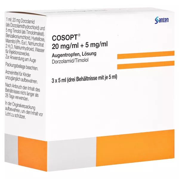 Cosopt 20 Mg/ml + 5 mg/ml Augentropfen 15 ml