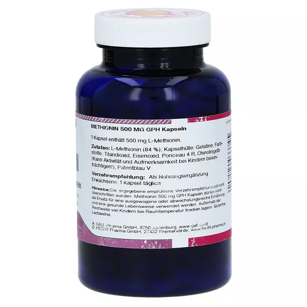 Methionin 500 mg GPH Kapseln 180 St