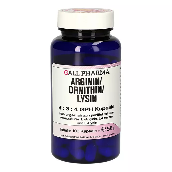 Arginin/ornithin/lysin 4:3:4 GPH Kapseln 100 St