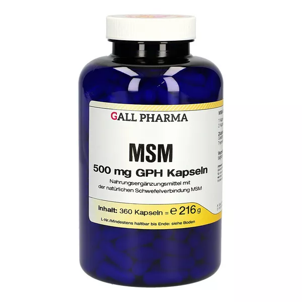 MSM 500 mg GPH Kapseln 360 St