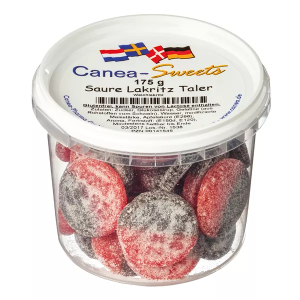 Saure Lakritz Taler Canea-Sweets, 175 g