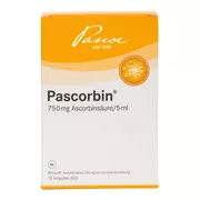 Produktabbildung: Pascorbin Ascorbinsäure 750mg/5ml 10X5 ml