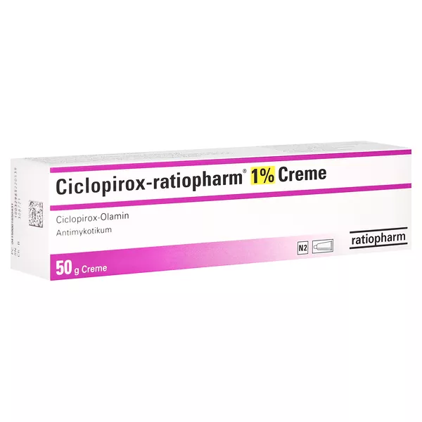 Ciclopirox-ratiopharm 1% Creme 50 g