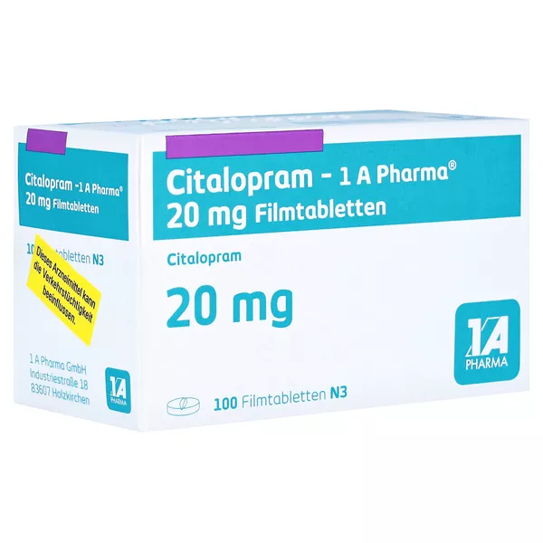 CITALOPRAM-1A Pharma 20 mg Filmtabletten 100 St