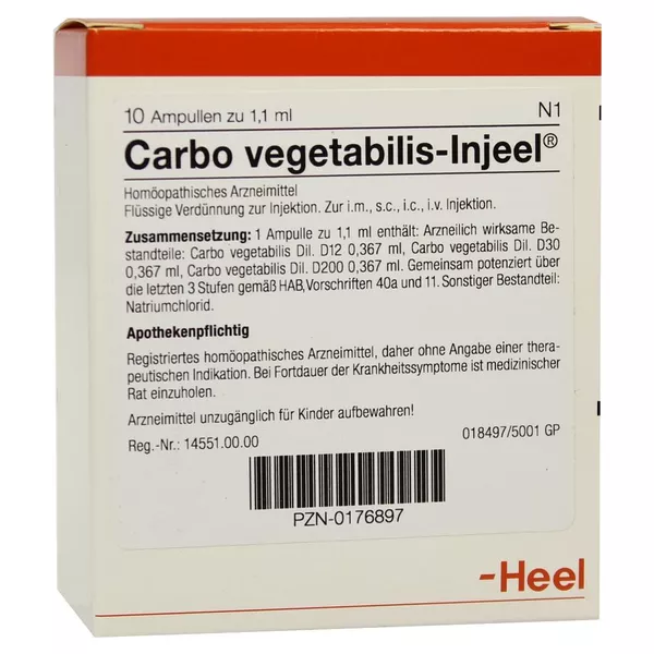 Carbo Vegetabilis Injeel Ampullen 10 St