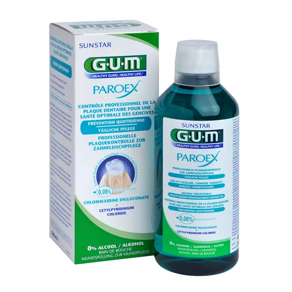 GUM Paroex Mundspülung 0,06%, 500 ml