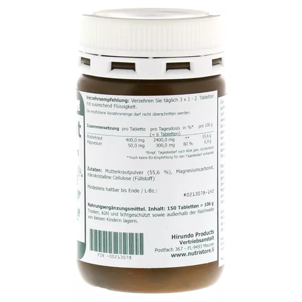 Mutterkraut Magnesium Tabletten 150 St