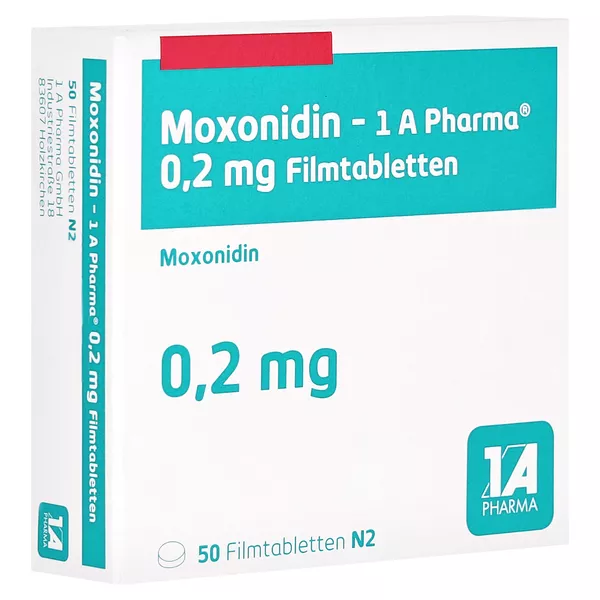 MOXONIDIN-1A Pharma 0,2 mg Filmtabletten 50 St