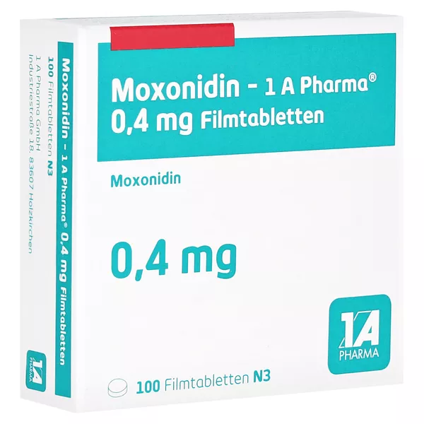 MOXONIDIN-1A Pharma 0,4 mg Filmtabletten 100 St