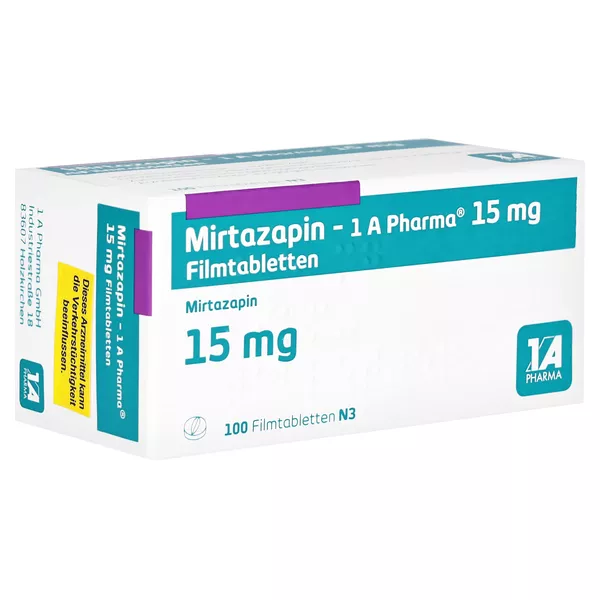 MIRTAZAPIN-1A Pharma 15 mg Filmtabletten, 100 St.