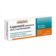 Produktabbildung: Loperamid ratiopharm akut 2 mg 10 St