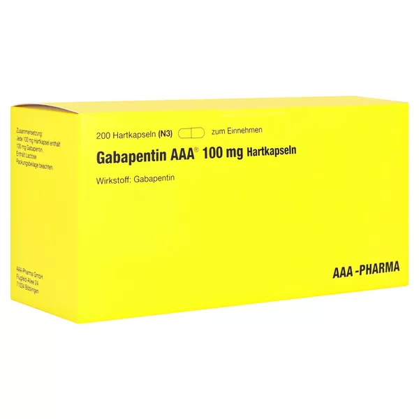 Gabapentin AAA 100 mg Hartkapseln 200 St