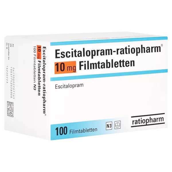 ESCITALOPRAM-ratiopharm 10 mg Filmtabletten 100 St