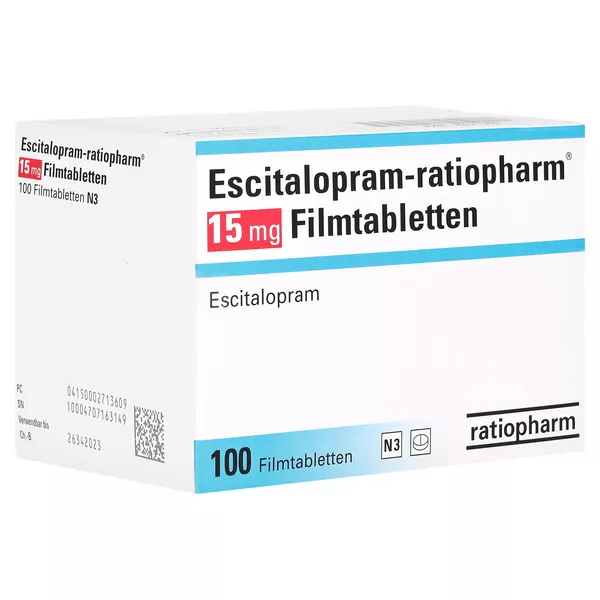 ESCITALOPRAM-ratiopharm 15 mg Filmtabletten 100 St