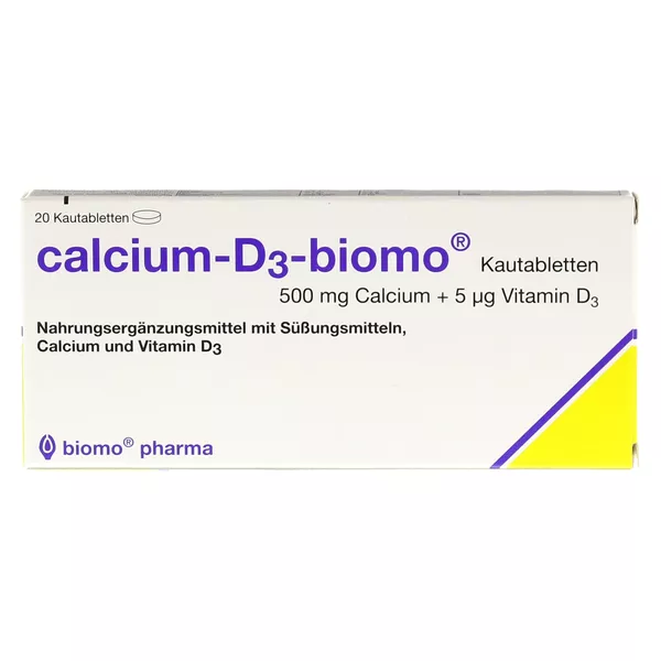 Calcium-d3-biomo Kautabletten 500+d 20 St