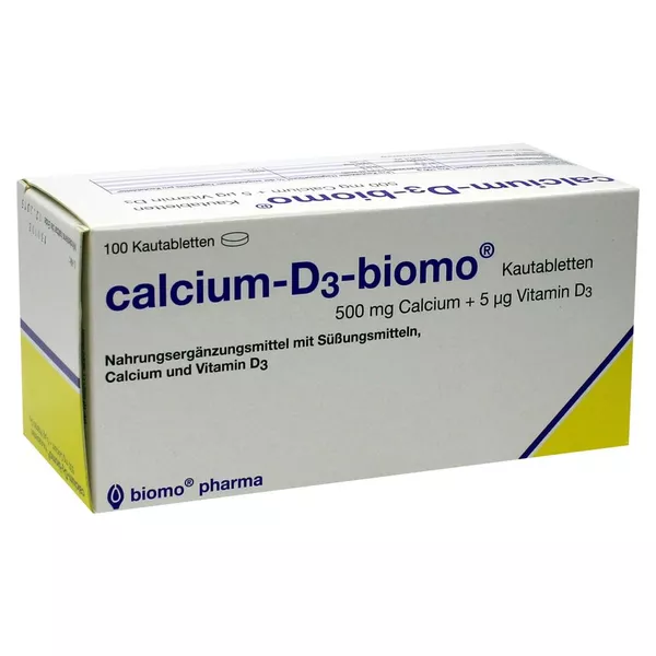 Calcium-d3-biomo Kautabletten 500+d 100 St