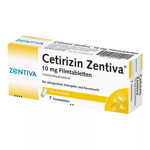 CETIRIZIN Zentiva 10 mg 7 St