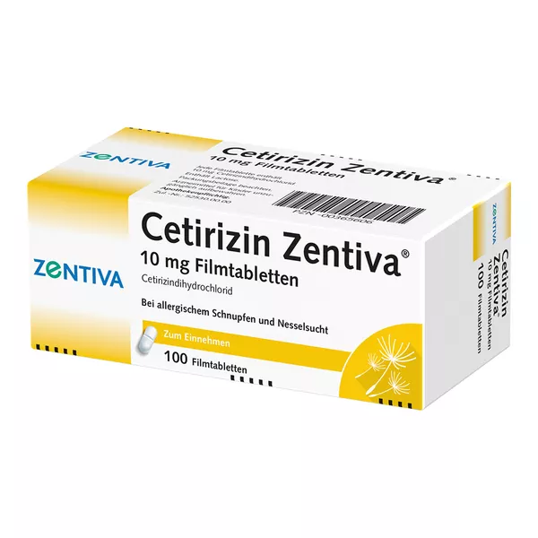 CETIRIZIN Zentiva 10 mg 100 St