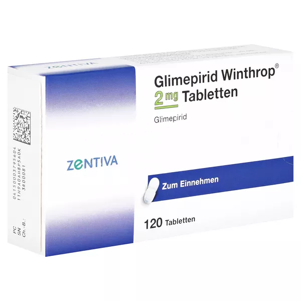Glimepirid Winthrop 2 mg Tabletten 120 St