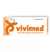 Produktabbildung: Vivimed mit Coffein gegen Kopfschmerzen, Schmerztabletten mit Paracetamol 10 St