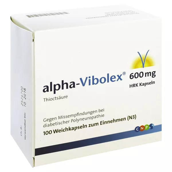 Alpha Vibolex 600 mg HRK Weichkapseln, 100 St.