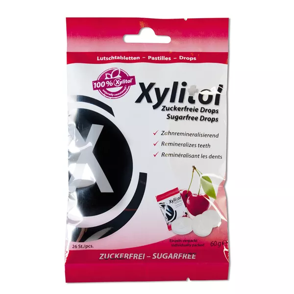 Miradent Xylitol Drops zuckerfrei Kirsche 60 g