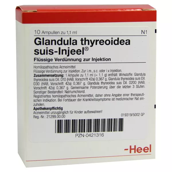 Glandula Thyreoidea suis Injeel Ampullen 10 St