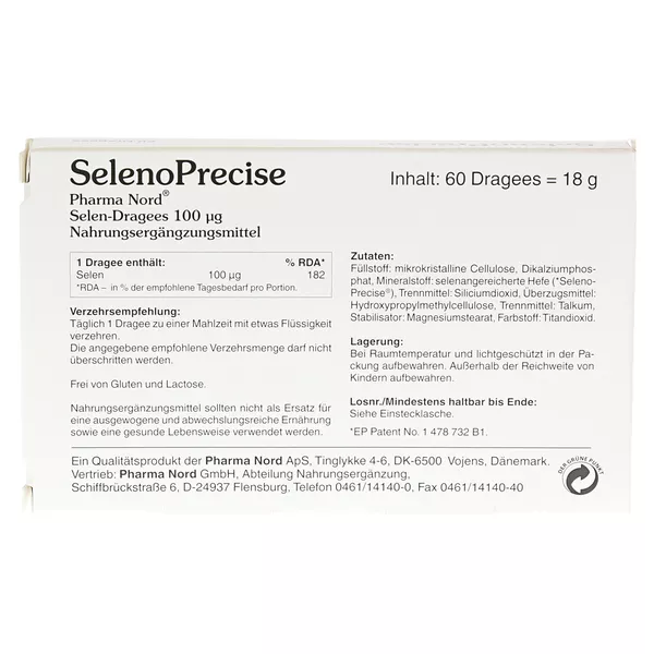 Selenoprecise 100 µg Pharma Nord Dragees 60 St