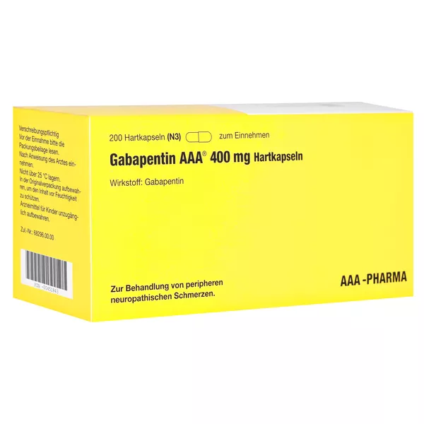 Gabapentin AAA 400 mg Hartkapseln 200 St