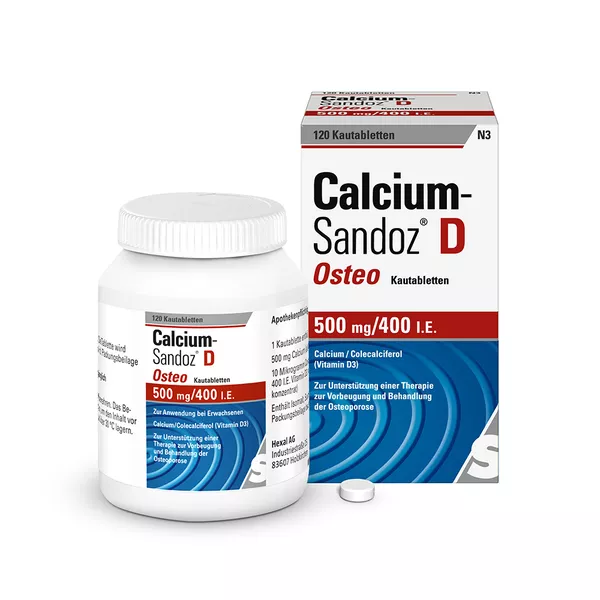 Calcium Sandoz D Osteo 500 mg/400 I.E.