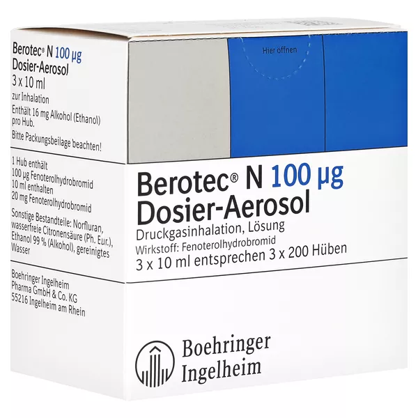 Berotec N 100 µg Dosieraerosol 3X10 ml