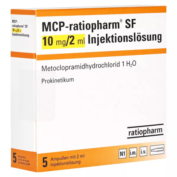 MCP-ratiopharm SF 10 mg/2 ml Inj.-Lsg.Ampullen 5 St