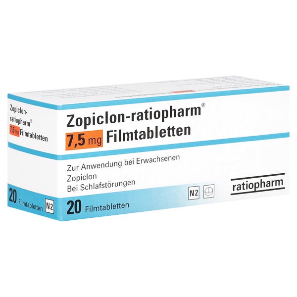ZOPICLON-ratiopharm 7,5 mg Filmtabletten 20 St