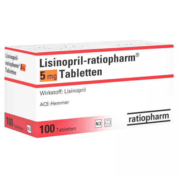 Lisinopril-ratiopharm 5 mg Tabletten 100 St