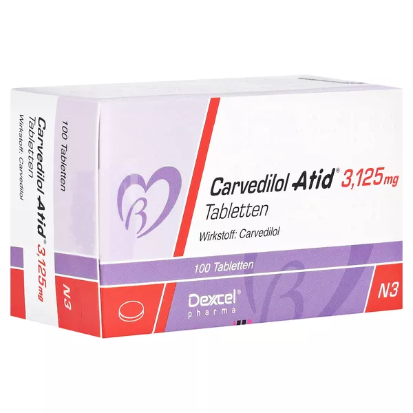 Carvedilol Atid 3,125 mg Tabletten 100 St