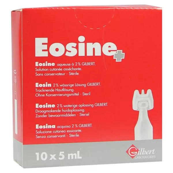 Eosin 2% Wässrige Pflegelösung steril, 10 x 5 ml