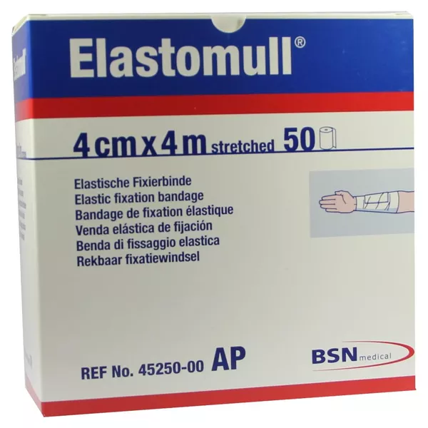 Elastomull 4 cmx4 m 45250 elastische Fixierbinde 50 St