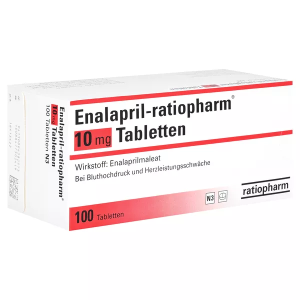 Enalapril-ratiopharm 10 mg Tabletten 100 St