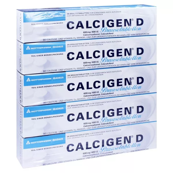 Calcigen D 600 mg/400 I.E. Brausetabletten 100 St