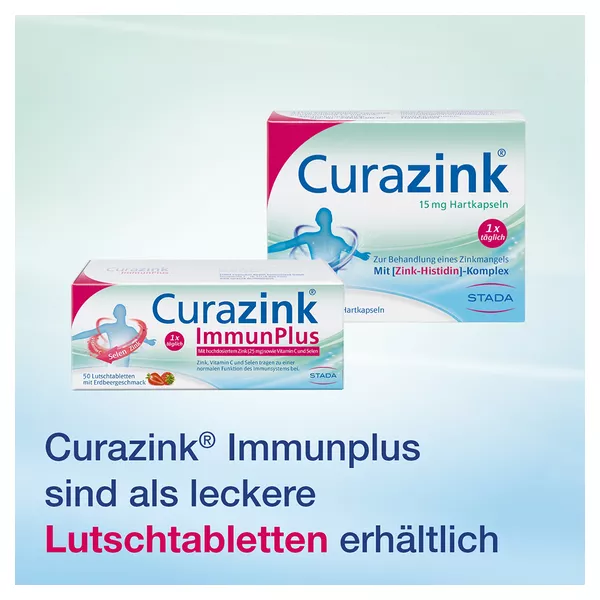 Curazink 15 mg Hartkaspeln gegen Zinkmangel, 20 St.