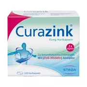 Curazink 15 mg Hartkaspeln gegen Zinkmangel, 100 St.