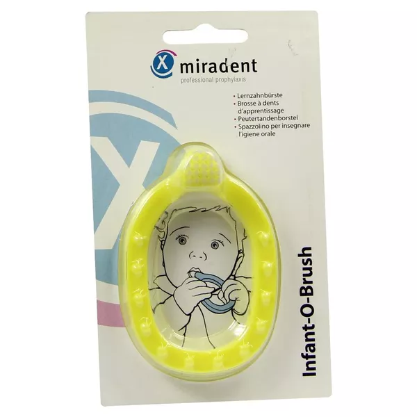 Miradent Kinder Lernzahnbürst Infant-O-Brush gelb 1 St
